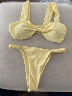 Yellow Two-Piece Bikini Set - Women Intimates & Swim